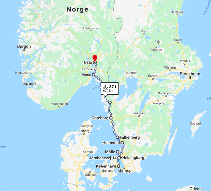 Bike vacation through Scandinavia
